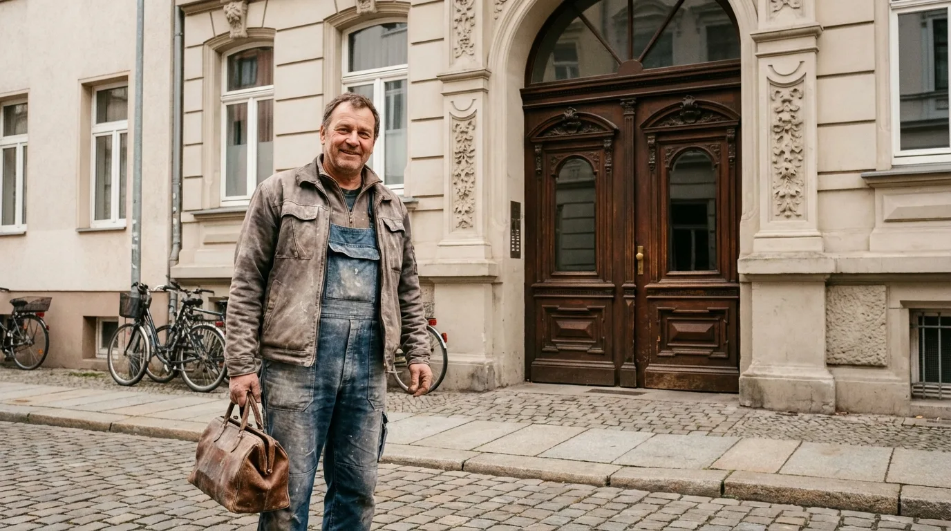 Tippgeber — Handwerker vor Wohnhaus